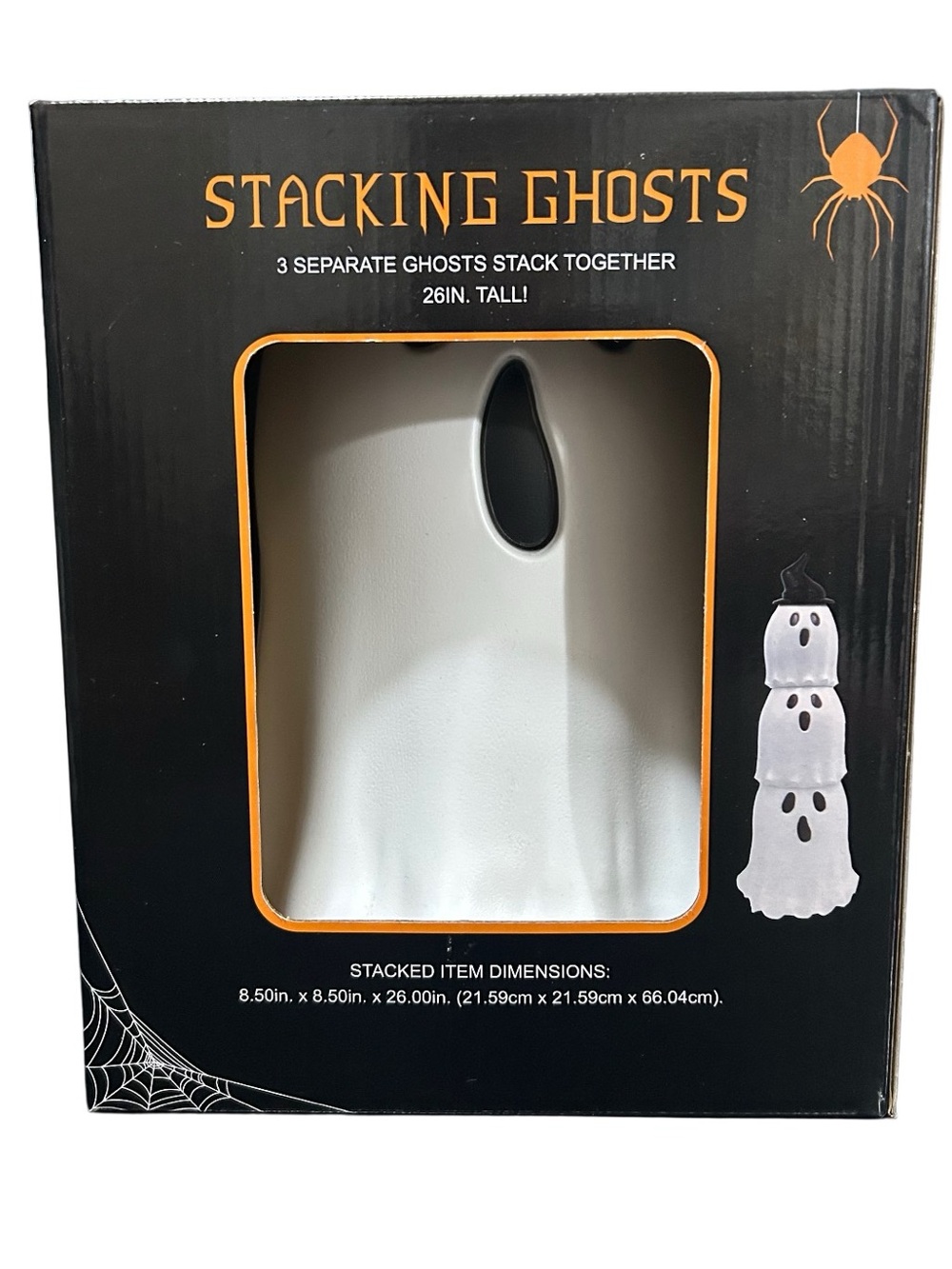 Stacking Ghosts 26” Halloween Indoor Outdoor Decor 4-Piece Set New In Box